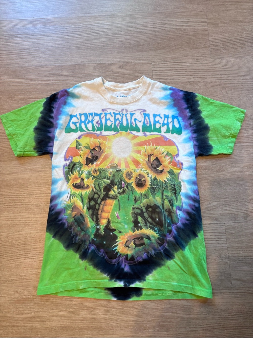 Grateful Dead Liquid Blue Men’s Medium T-Shirt Tie Dye Turtles Terrapin Station